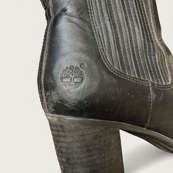 Women's Timberland Atlantic Heights Double Gore Chelsea Boots Black US 7.5 - Picture 6 of 14